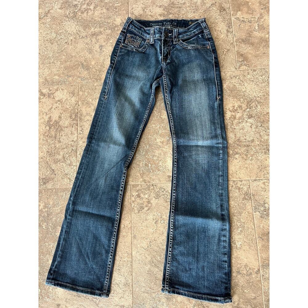Cowgirl Tuff Co Stretch Low-Mid Rise Jeans, Women's size 26W  33L